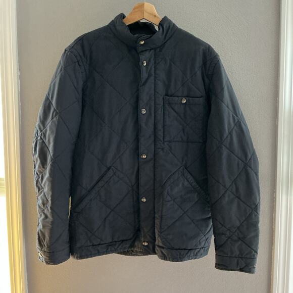 J. Crew Sussex Quilted Jacket Thermore Insulated Jacket Blue Mens Med Hunting - Picture 1 of 14